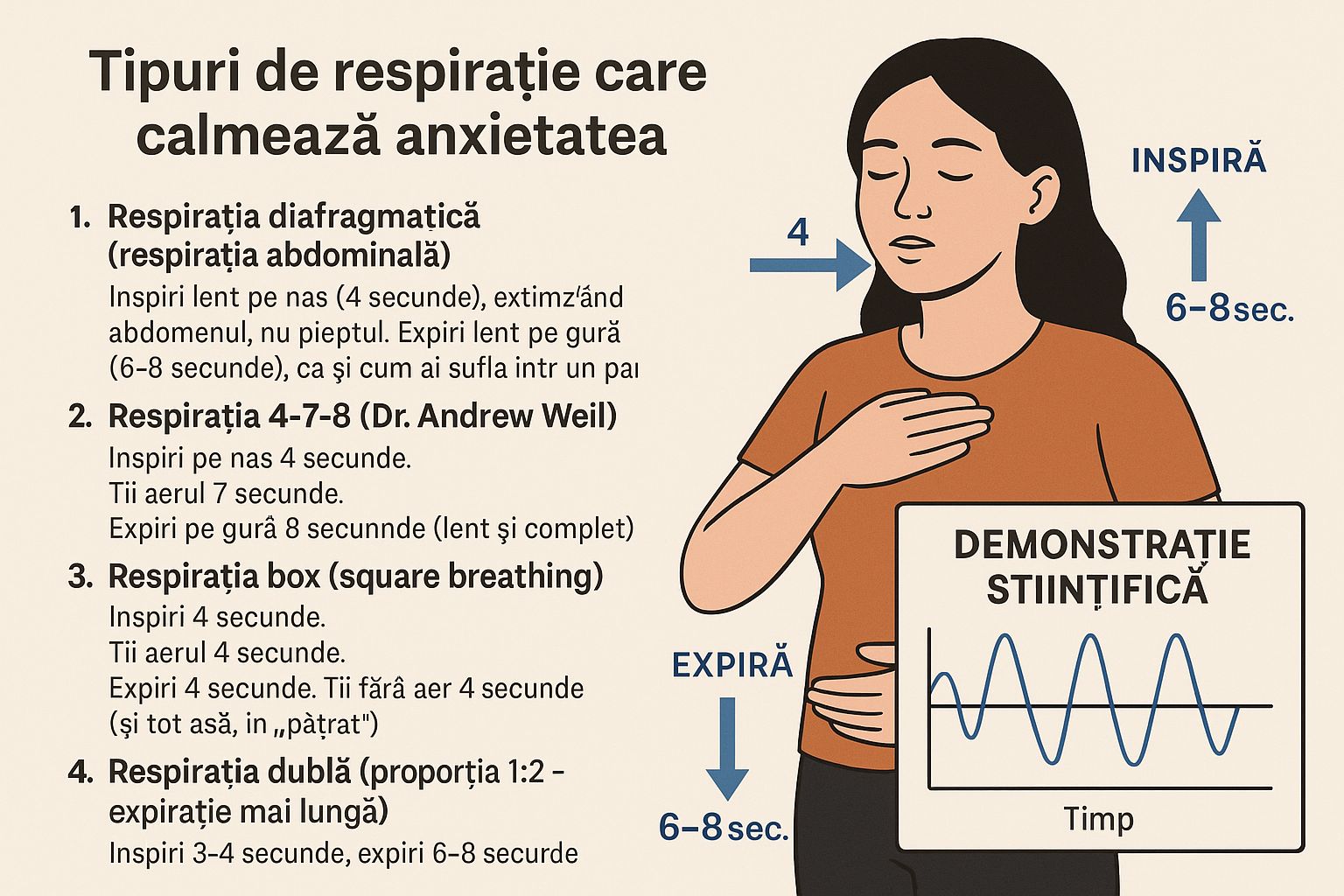 Respiratie care calmeaza anxietatea: cum sa-ti linistesti rapid mintea si corpul