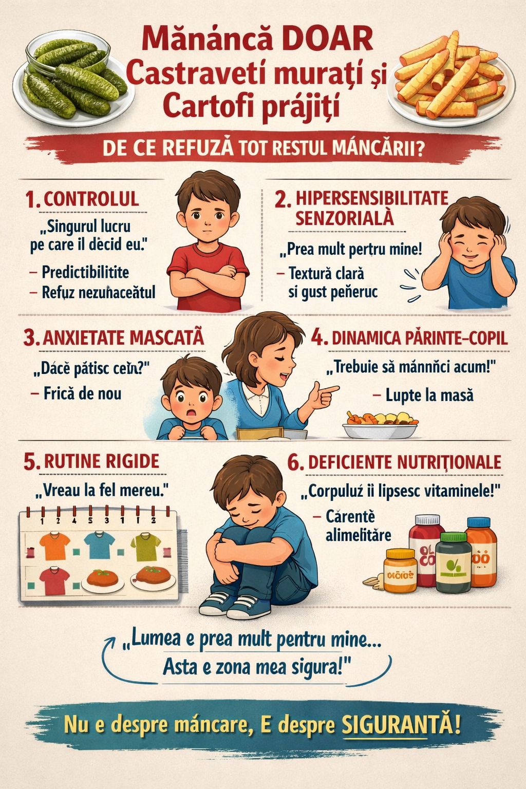 Refuz alimentar copii: de ce nu este un moft si cum il poti intelege corect