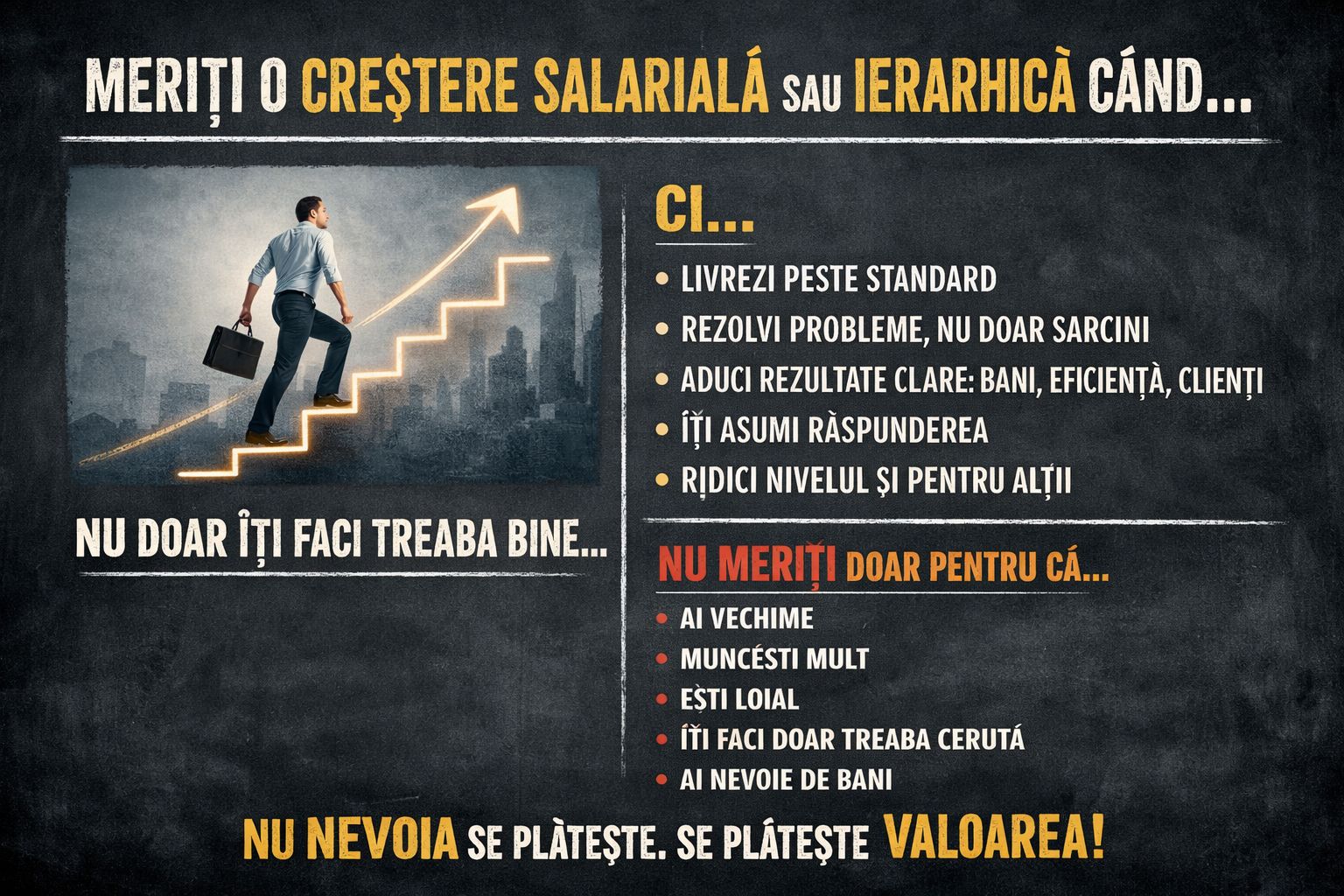 Crestere salariala cand o meriti: diferenta dintre efort si valoare