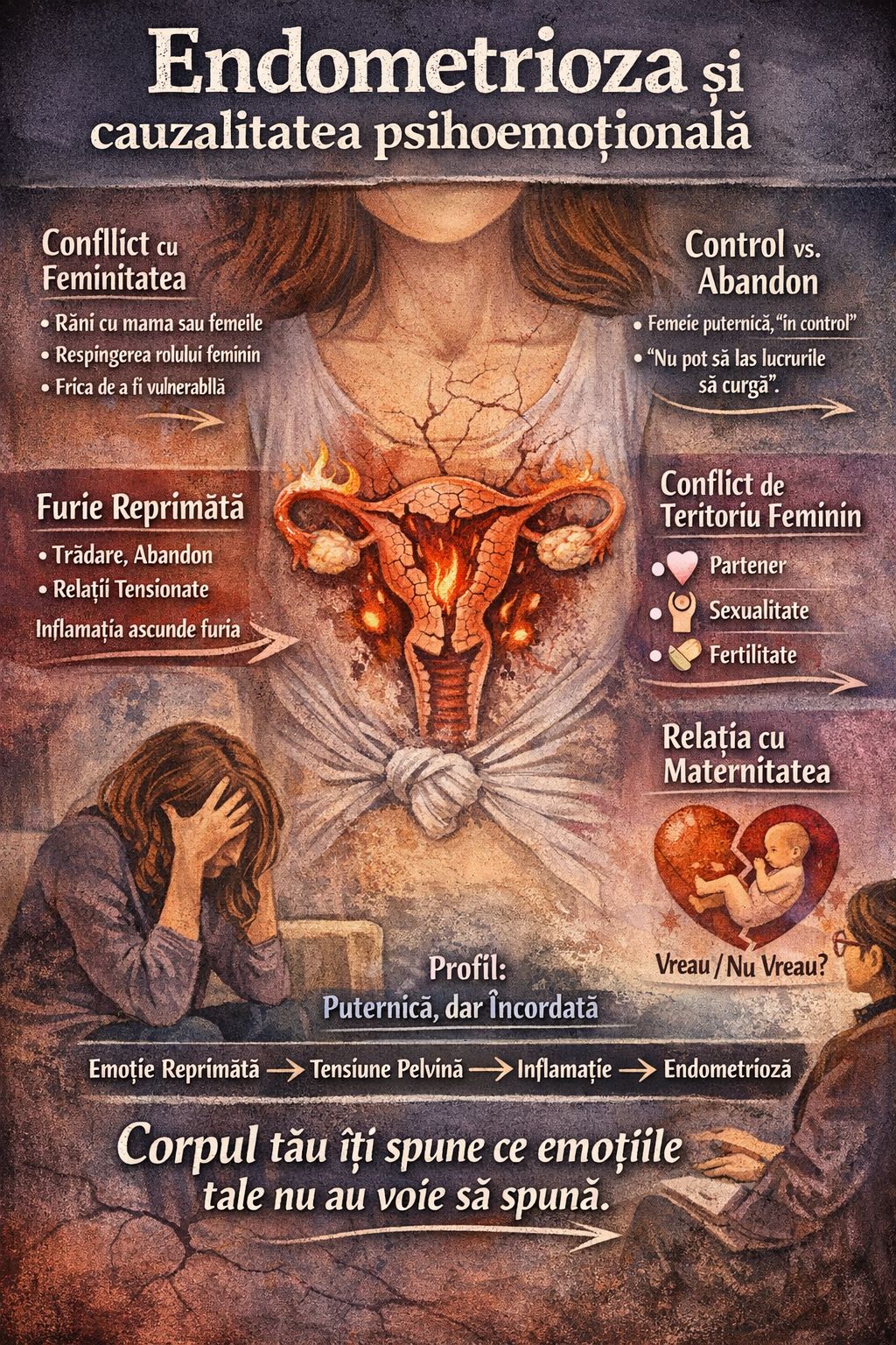 Cauzele psihoemotionale ale endometriozei: legatura dintre emotii si corp