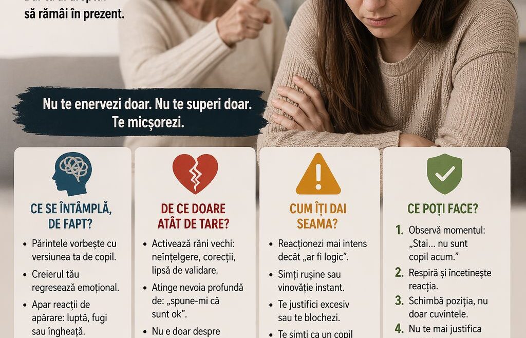 Cand parintele te critica: de ce revii la rolul de copil