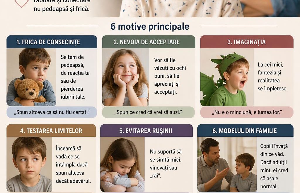De ce mint copiii: motive reale si cum sa reactionezi corect