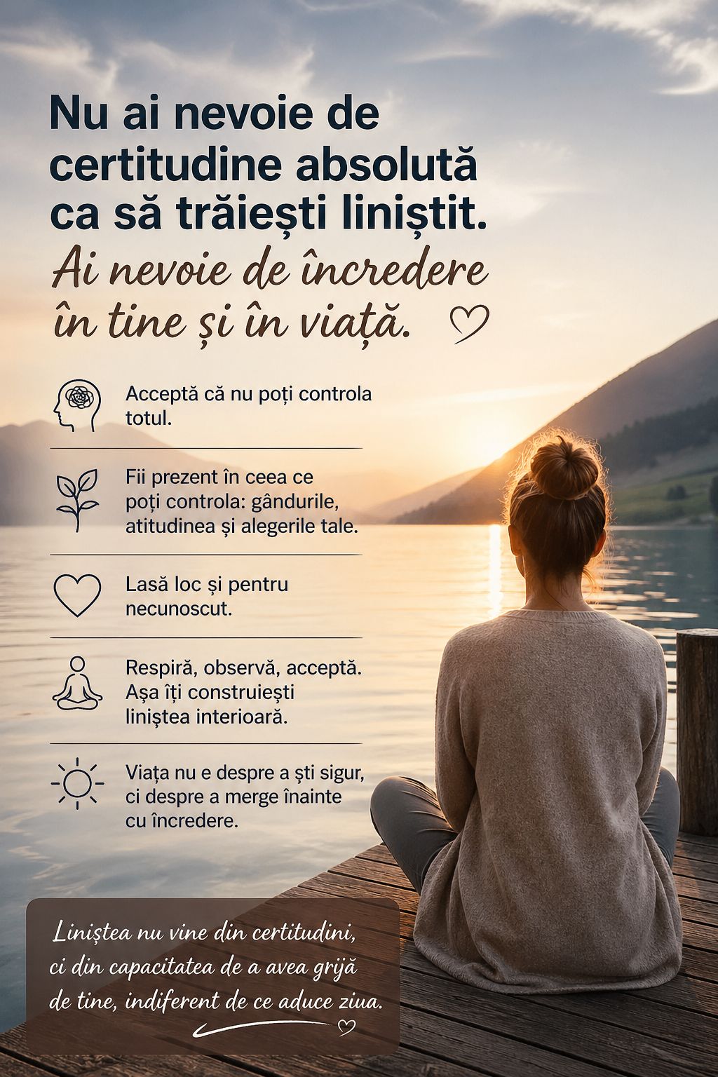 Sa traiesti linistit fara certitudine: cum sa reduci anxietatea si nevoia de control