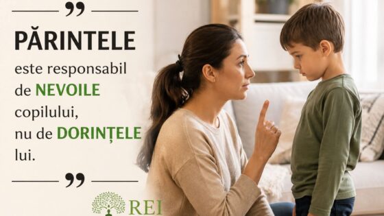 Parintele este responsabil de nevoile copilului, nu de toate dorintele lui