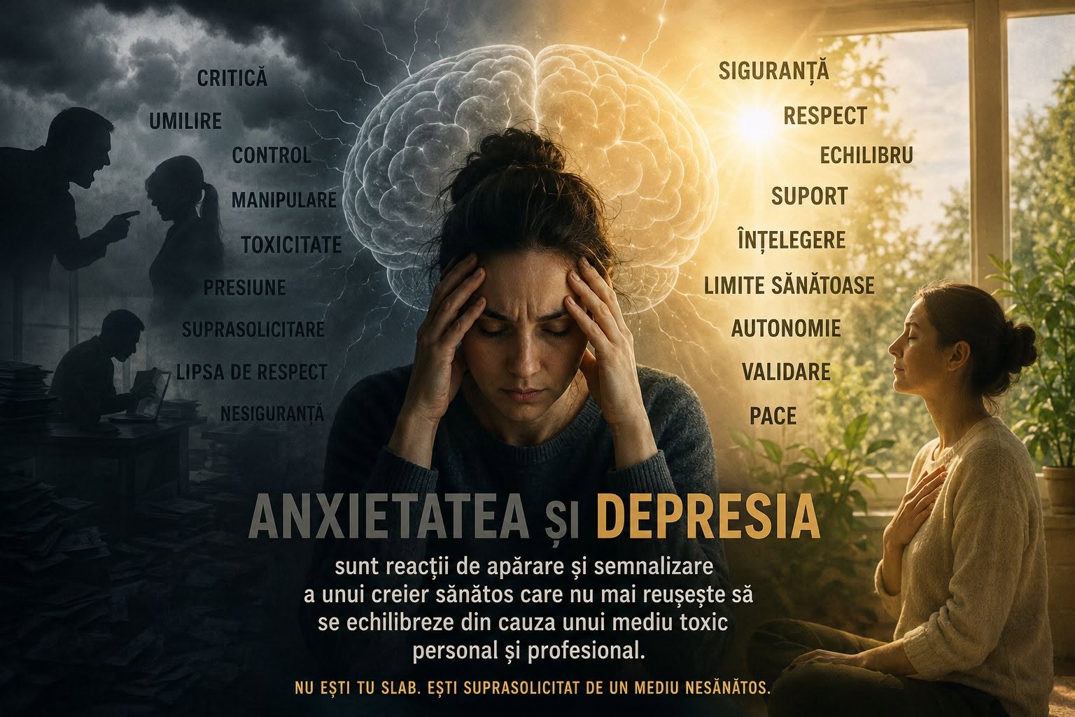 Anxietatea si depresia: cand simptomele ascund un mediu toxic
