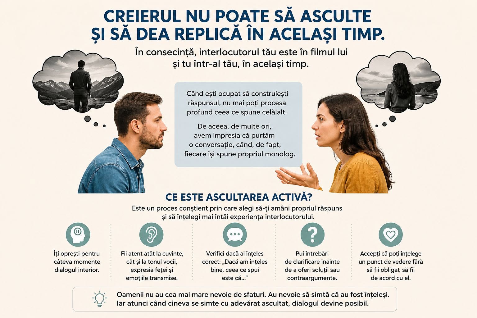Ascultarea activa: cum transformi conversatiile in conexiuni autentice