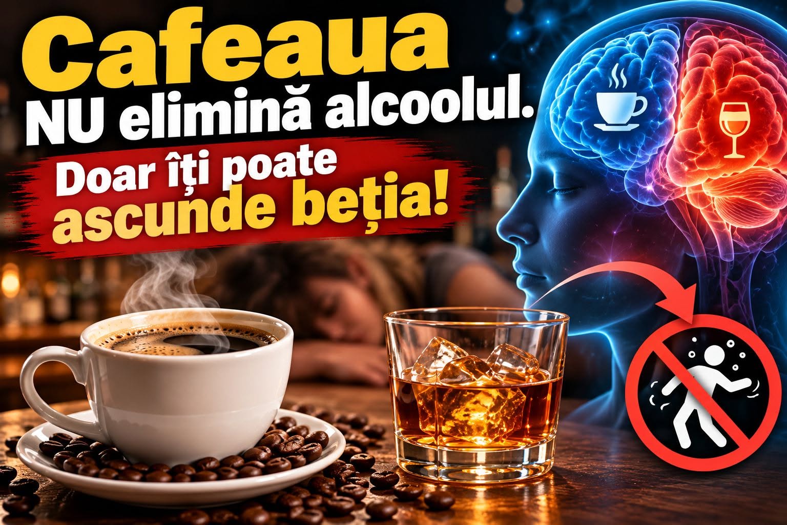 Cafeaua si alcoolul: de ce te simti mai treaz, dar nu esti mai putin beat